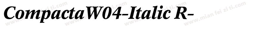 CompactaW04-Italic R字体转换